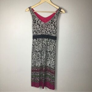 Athleta Women’s Santorini In Asphalt Wildflower V-Neck Sleeveless Dress Sz. XS